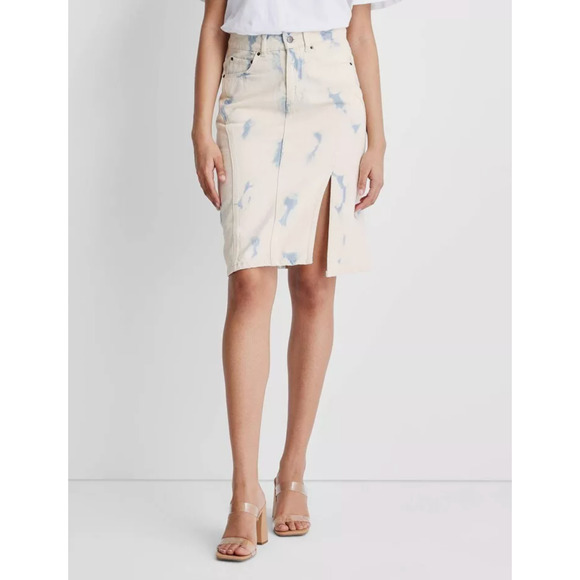 Future Collective with Gabriella Women's High-Rise Midi Denim Skirt Size 4 New - Picture 2 of 12